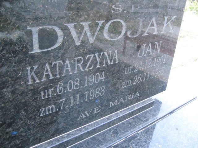 Jan Dwojak 1901 Legnica - Grobonet - Wyszukiwarka osób pochowanych