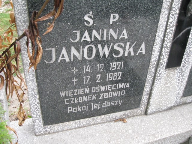 Janina Janowska 1921 Legnica - Grobonet - Wyszukiwarka osób pochowanych