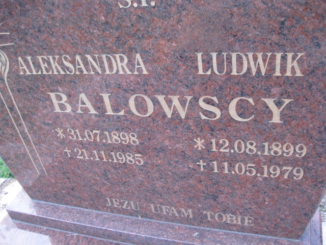 Aleksandra Balowska 1898 Legnica - Grobonet - Wyszukiwarka osób pochowanych