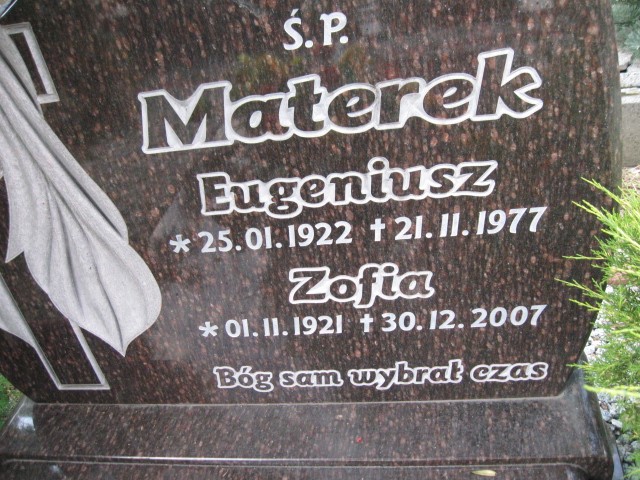 Eugeniusz Materek 1922 Legnica - Grobonet - Wyszukiwarka osób pochowanych