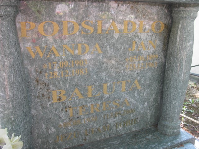 Wanda Podsiadło 1903 Legnica - Grobonet - Wyszukiwarka osób pochowanych