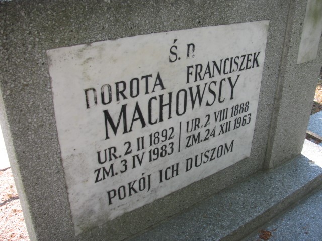 Franciszek Machowski 1888 Legnica - Grobonet - Wyszukiwarka osób pochowanych