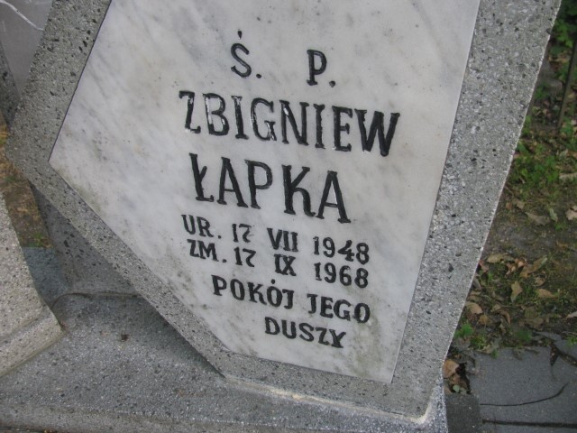 Zbigniew Łapka 1948 Legnica - Grobonet - Wyszukiwarka osób pochowanych