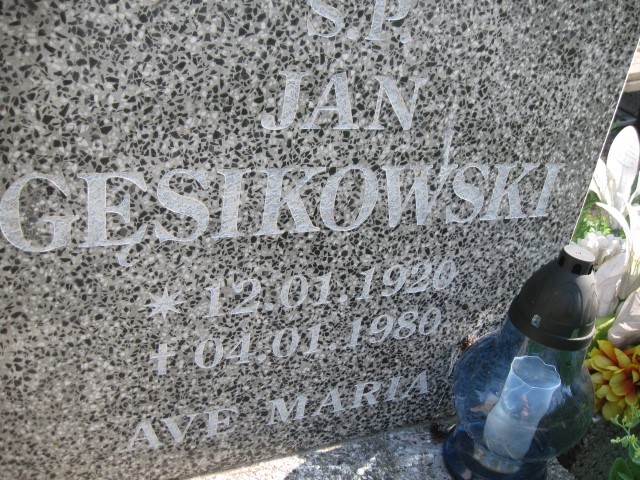 Jan Gęsikowski 1920 Legnica - Grobonet - Wyszukiwarka osób pochowanych