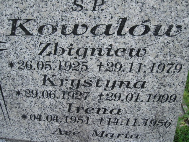  Kowalów 1951 Legnica - Grobonet - Wyszukiwarka osób pochowanych