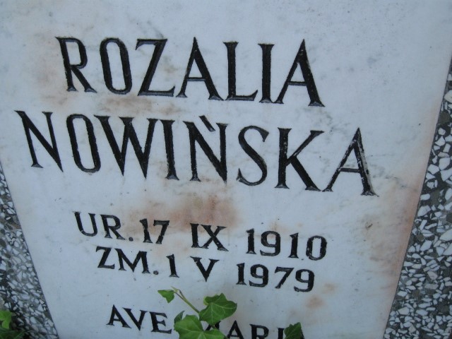 Rozalia Nowińska 1910 Legnica - Grobonet - Wyszukiwarka osób pochowanych