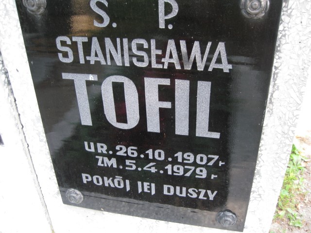 Stanisława Tofil 1907 Legnica - Grobonet - Wyszukiwarka osób pochowanych