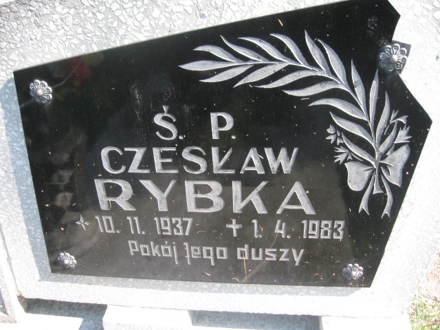 Czesław Rybka 1937 Legnica - Grobonet - Wyszukiwarka osób pochowanych