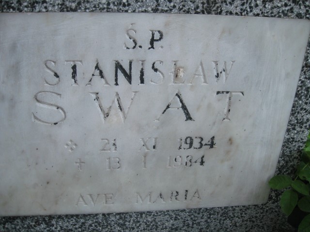 Stanisław Swat 1934 Legnica - Grobonet - Wyszukiwarka osób pochowanych