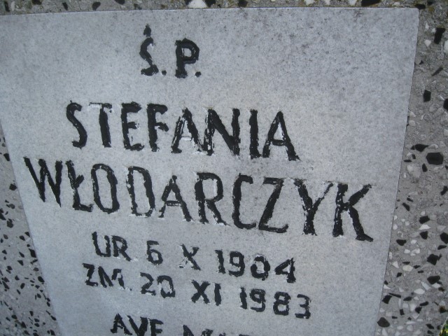 Stefania Włodarczyk 1904 Legnica - Grobonet - Wyszukiwarka osób pochowanych