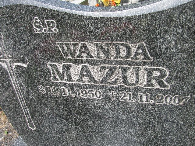 Wanda Mazur 1950 Legnica - Grobonet - Wyszukiwarka osób pochowanych