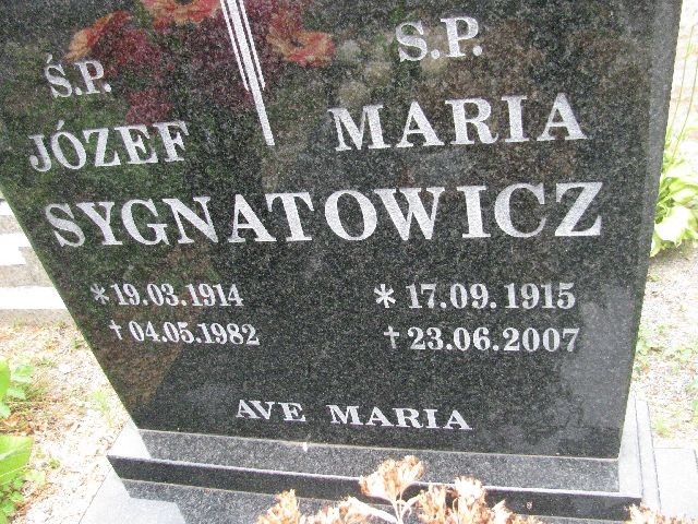 Maria Sygnatowicz 1915 Legnica - Grobonet - Wyszukiwarka osób pochowanych