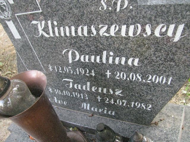 Paulina Klimaszewska 1924 Legnica - Grobonet - Wyszukiwarka osób pochowanych