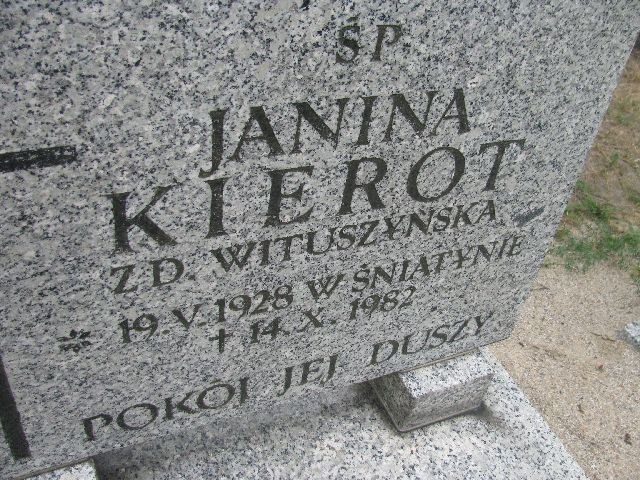 Janina Kierot 1928 Legnica - Grobonet - Wyszukiwarka osób pochowanych