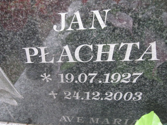 Jan Płachta 1927 Legnica - Grobonet - Wyszukiwarka osób pochowanych