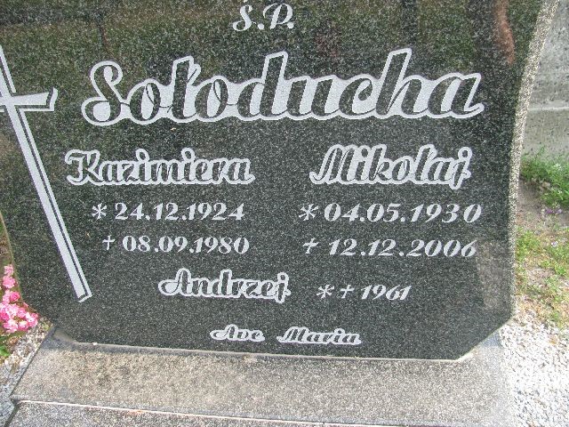 Kazimiera Sołoducha 1924 Legnica - Grobonet - Wyszukiwarka osób pochowanych