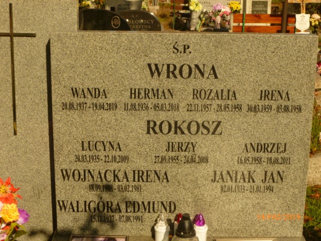 Andrzej Rokosz 1958 Legnica - Grobonet - Wyszukiwarka osób pochowanych