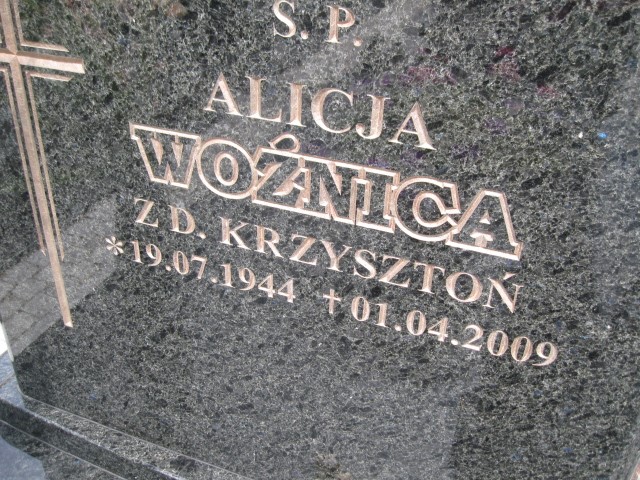 Alicja Woźnica 1944 Legnica - Grobonet - Wyszukiwarka osób pochowanych