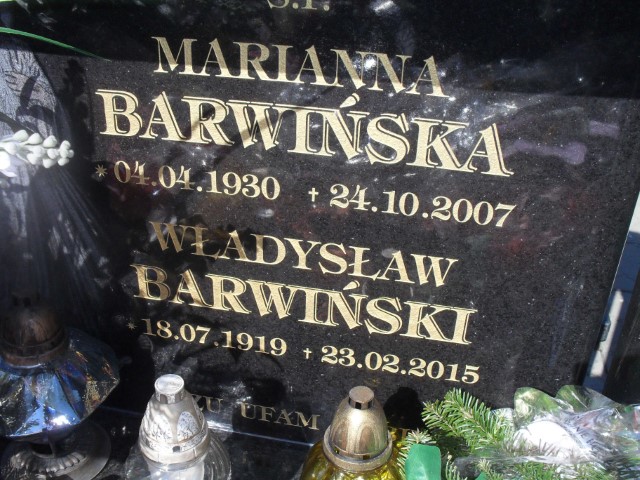 Marianna Barwińska 1930 Legnica - Grobonet - Wyszukiwarka osób pochowanych