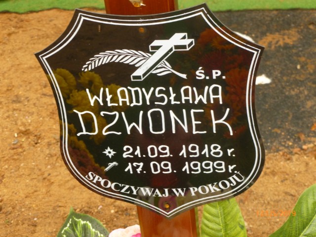 Władysława Dzwonek  1918 Legnica - Grobonet - Wyszukiwarka osób pochowanych