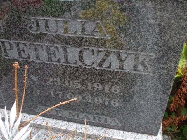 Julia Petelczyk 1916 Legnica - Grobonet - Wyszukiwarka osób pochowanych