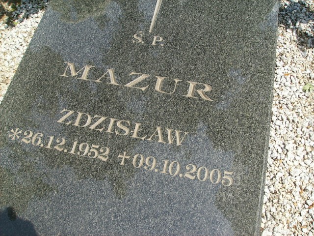 Zdzisław Mazur 1952 Legnica - Grobonet - Wyszukiwarka osób pochowanych