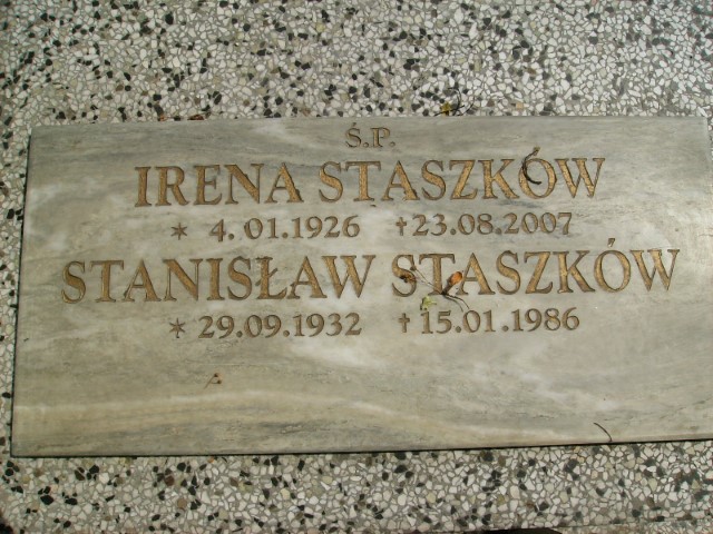 Irena Staszków 1926 Legnica - Grobonet - Wyszukiwarka osób pochowanych