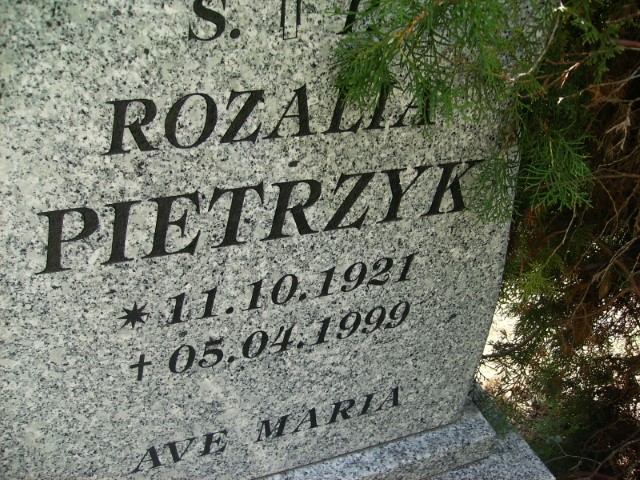 Rozalia Pietrzyk 1921 Legnica - Grobonet - Wyszukiwarka osób pochowanych