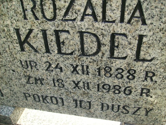 Rozalia Kiedel 1888 Legnica - Grobonet - Wyszukiwarka osób pochowanych