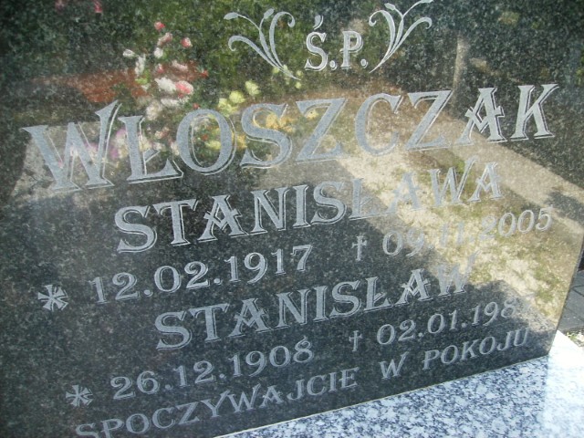 Stanisław Włoszczak 1908 Legnica - Grobonet - Wyszukiwarka osób pochowanych