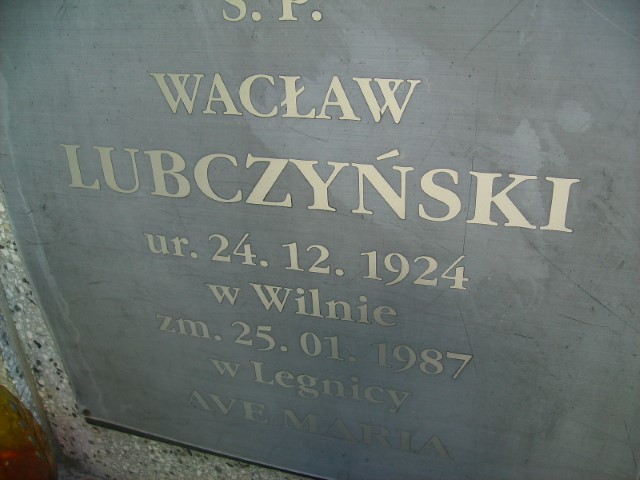 Wacław Lubczyński 1924 Legnica - Grobonet - Wyszukiwarka osób pochowanych