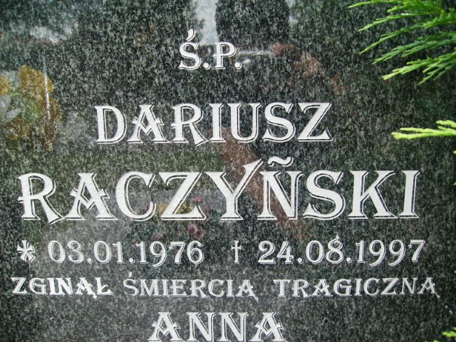 Dariusz Raczyński 1976 Legnica - Grobonet - Wyszukiwarka osób pochowanych