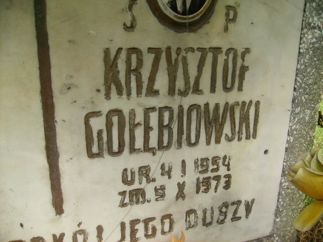 Krzysztof Gołębiowski 1954 Legnica - Grobonet - Wyszukiwarka osób pochowanych