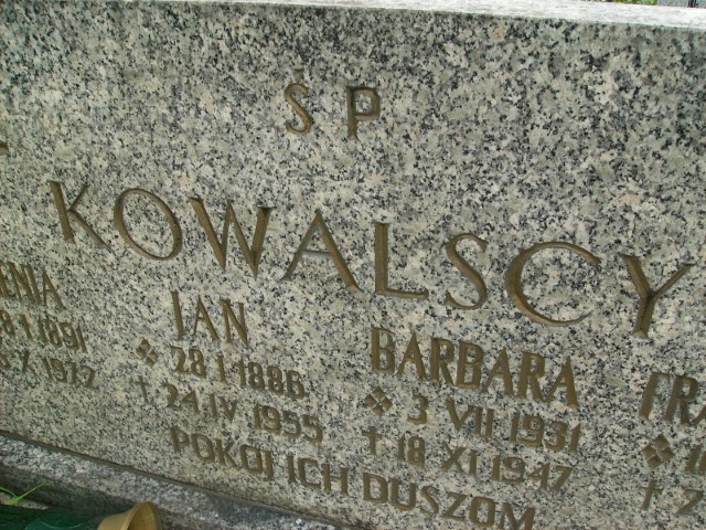 Barbara Anna Kowalska 1931 Legnica - Grobonet - Wyszukiwarka osób pochowanych