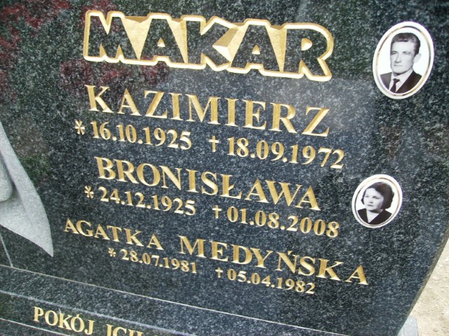 Bronisława Makar 1925 Legnica - Grobonet - Wyszukiwarka osób pochowanych