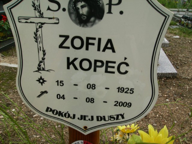 Zofia Kopeć 1925 Legnica - Grobonet - Wyszukiwarka osób pochowanych