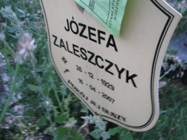Józefa Zaleszczyk 1929 Legnica - Grobonet - Wyszukiwarka osób pochowanych