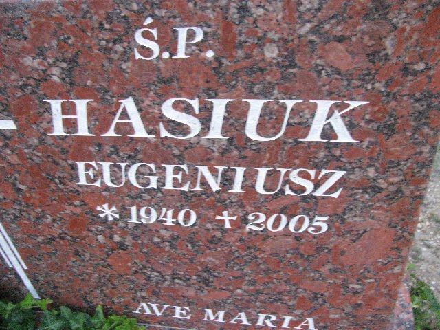 Eugeniusz Hasiuk 1940 Legnica - Grobonet - Wyszukiwarka osób pochowanych