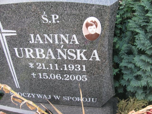 Janina Urbańska 1931 Legnica - Grobonet - Wyszukiwarka osób pochowanych