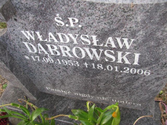 Władysław Dąbrowski 1953 Legnica - Grobonet - Wyszukiwarka osób pochowanych