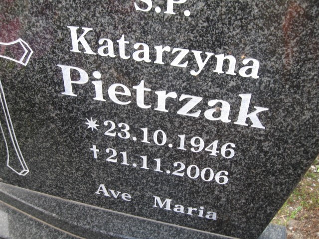 Katarzyna Pietrzak 1946 Legnica - Grobonet - Wyszukiwarka osób pochowanych