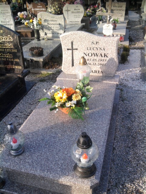 Lucyna Nowak 1955 Legnica - Grobonet - Wyszukiwarka osób pochowanych