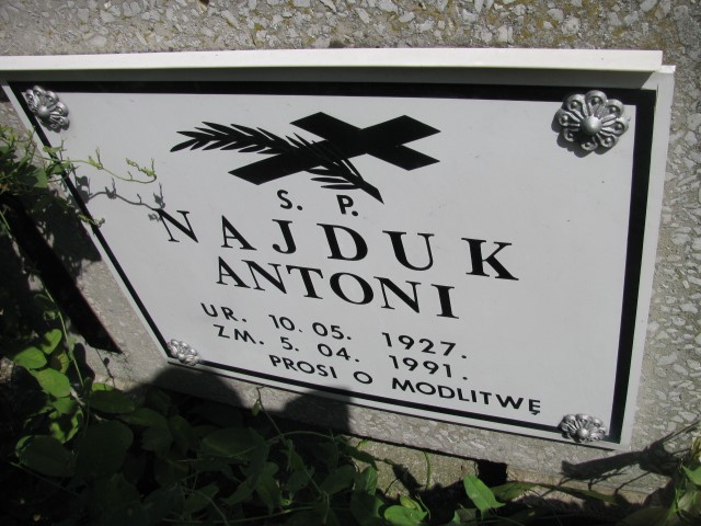 Antoni Najduk 1927 Legnica - Grobonet - Wyszukiwarka osób pochowanych