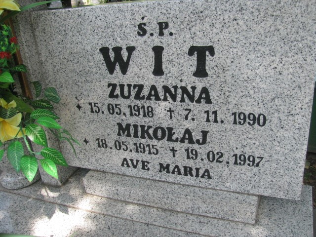 Mikołaj Wit 1915 Legnica - Grobonet - Wyszukiwarka osób pochowanych