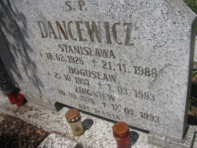 Stanisława Dancewicz 1926 Legnica - Grobonet - Wyszukiwarka osób pochowanych