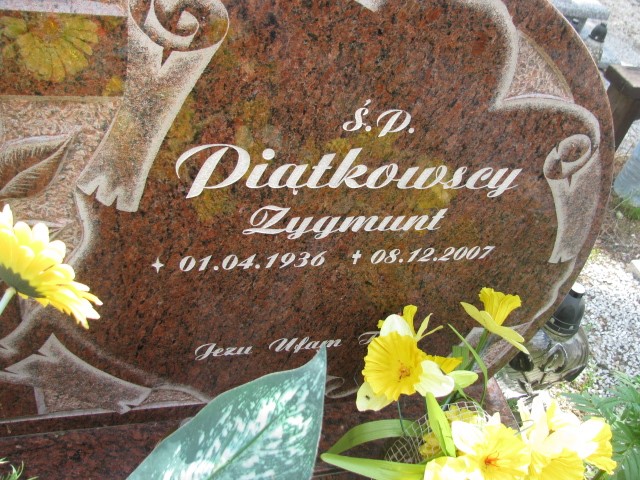 Zygmunt Piątkowski 1936 Legnica - Grobonet - Wyszukiwarka osób pochowanych