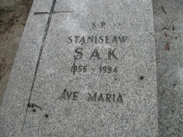 Stanisław Sak 1956 Legnica - Grobonet - Wyszukiwarka osób pochowanych
