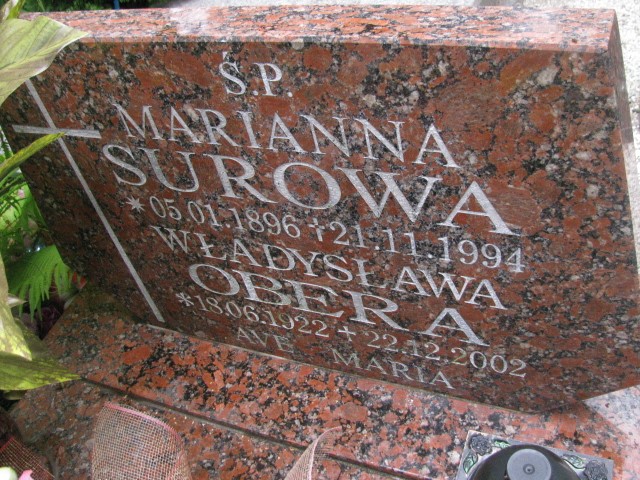 Marianna Surowa 1896 Legnica - Grobonet - Wyszukiwarka osób pochowanych