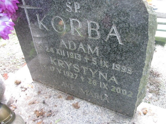 Adam Korba 1913 Legnica - Grobonet - Wyszukiwarka osób pochowanych