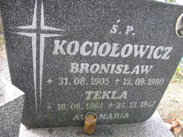 Tekla Kociołowicz 1864 Legnica - Grobonet - Wyszukiwarka osób pochowanych